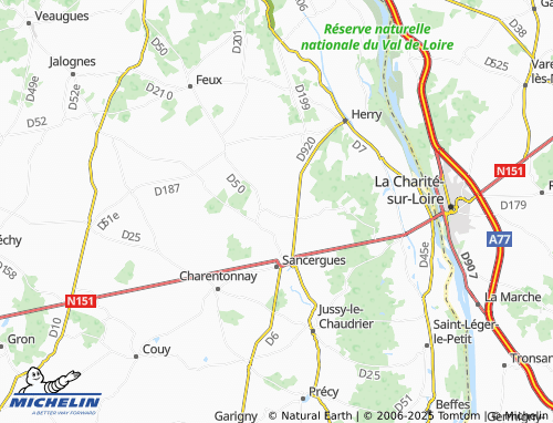 Carte MICHELIN Deux Lions - ViaMichelin