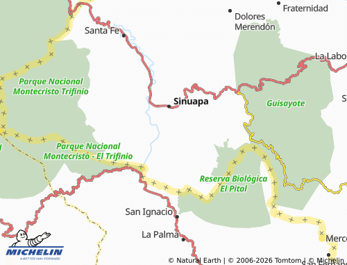 MICHELIN-Landkarte Ocotepeque - ViaMichelin