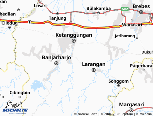 MICHELIN Kubangwungu map - ViaMichelin
