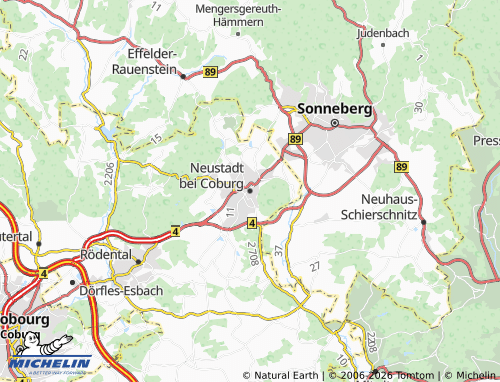 Mappa MICHELIN Neustadt bei Coburg - ViaMichelin
