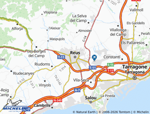 MICHELIN-Landkarte Reus - ViaMichelin