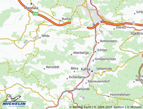 MICHELIN Altenberga map - ViaMichelin