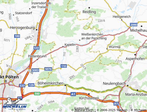 Carte MICHELIN Obermiesting - ViaMichelin