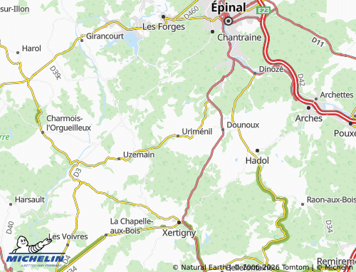 Mappa MICHELIN Uriménil - ViaMichelin
