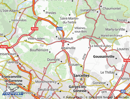 Carte MICHELIN Moisselles - ViaMichelin