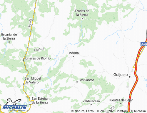 MICHELIN Endrinal map - ViaMichelin