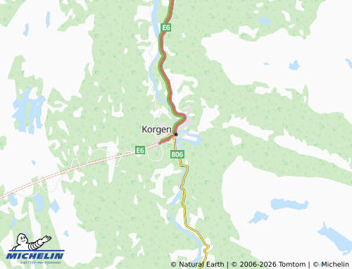 Mapa MICHELIN Korgen - ViaMichelin