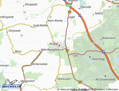 MICHELIN Kropp map - ViaMichelin