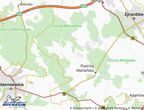 MICHELIN Małe Łąki map - ViaMichelin