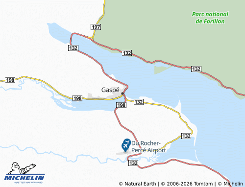 MICHELIN Gaspé map - ViaMichelin
