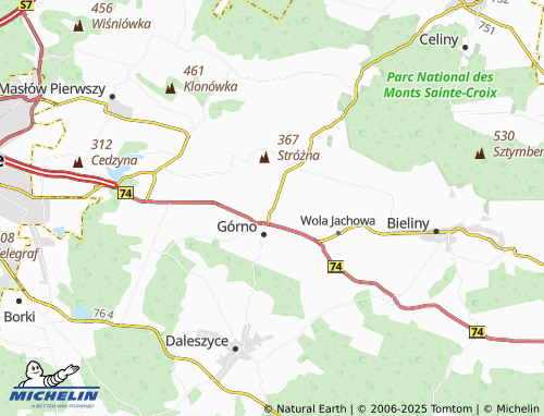 MICHELIN Górno-Parcele map - ViaMichelin