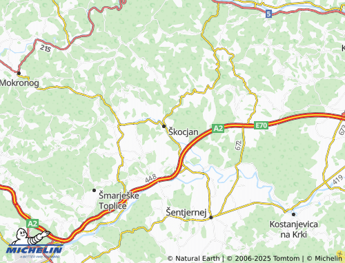 MICHELIN Zavinek map - ViaMichelin
