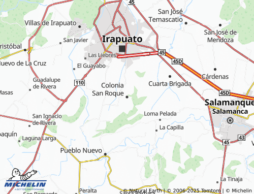 MICHELIN Colonia San Roque map - ViaMichelin