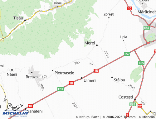 MICHELIN Izvoru Dulce map - ViaMichelin