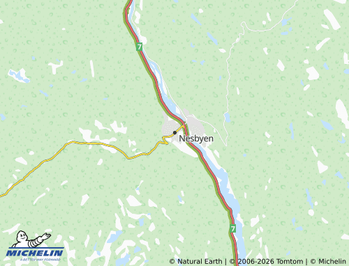 Kaart MICHELIN Nesbyen - ViaMichelin