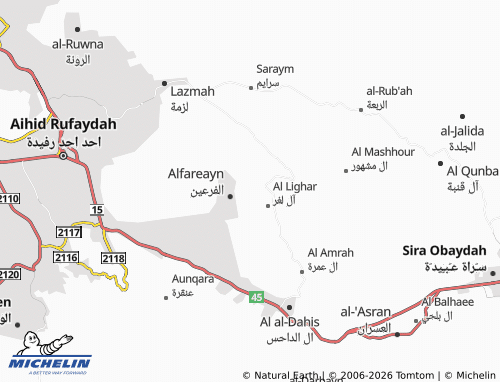 MICHELIN-Landkarte al-Far'ayn 3 - ViaMichelin