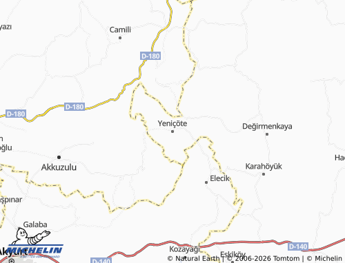 MICHELIN Yeniçöte map - ViaMichelin