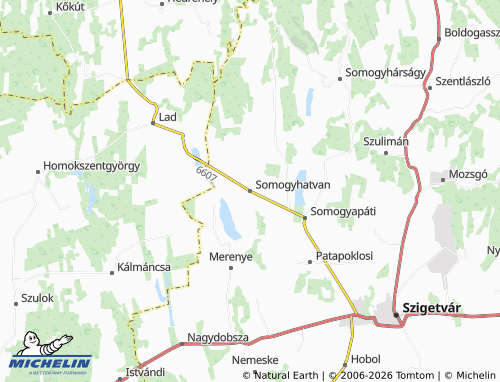 Mapa MICHELIN Somogyhatvan - ViaMichelin