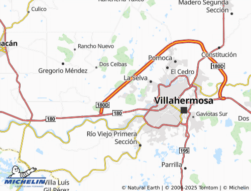 Mappa MICHELIN Valle del Jaguar - ViaMichelin