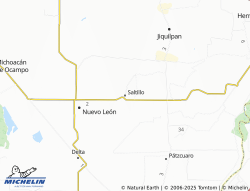 MICHELIN Saltillo map - ViaMichelin
