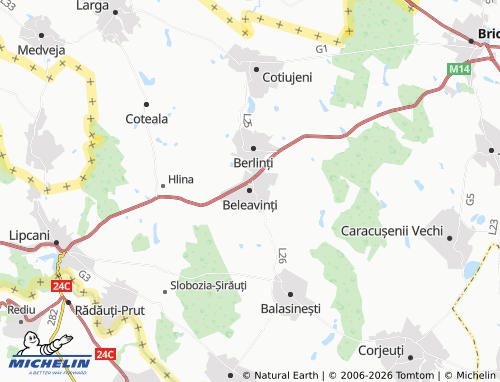 Mappa MICHELIN Beleavinți - ViaMichelin