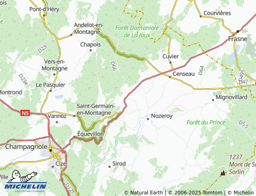 Mapa MICHELIN Onglières - ViaMichelin