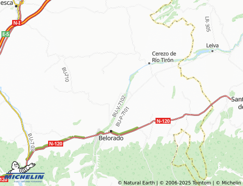 MICHELIN Fresno de Río Tirón map - ViaMichelin