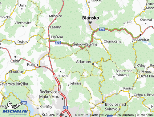 Mappa MICHELIN Vranov - ViaMichelin