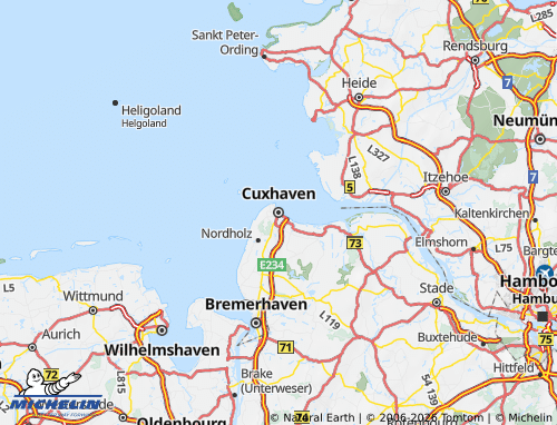 MICHELIN Cuxhaven map - ViaMichelin