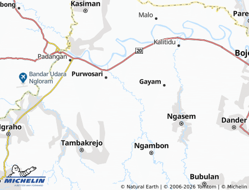 MICHELIN-Landkarte Punggur - ViaMichelin