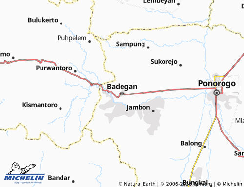 MICHELIN Badegan map - ViaMichelin