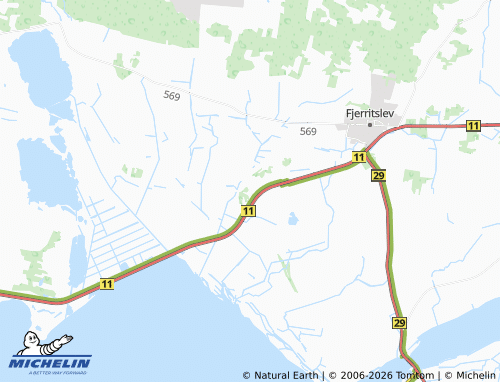 MICHELIN Fuglskær map - ViaMichelin