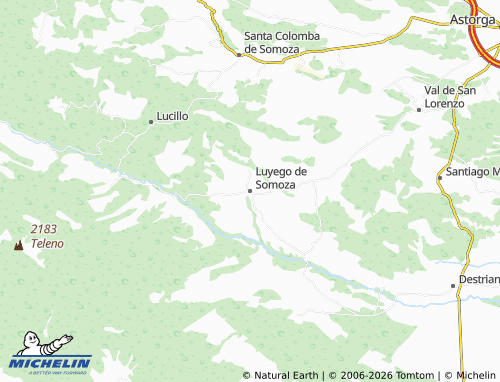 Mapa MICHELIN Luyego de Somoza - ViaMichelin