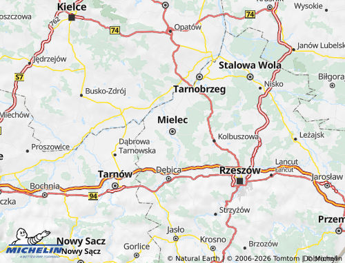 Carte MICHELIN Mielecki - ViaMichelin