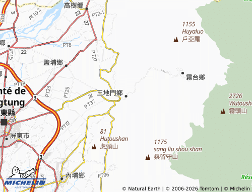 MICHELIN Sandimen Township map - ViaMichelin
