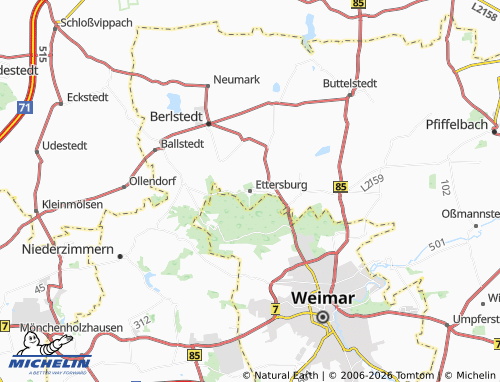 Mapa MICHELIN Ettersburg - ViaMichelin