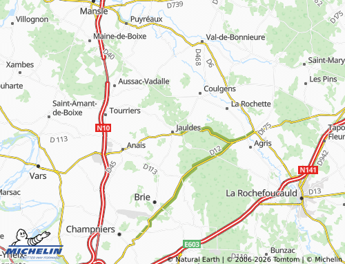 Mapa MICHELIN Jauldes - ViaMichelin