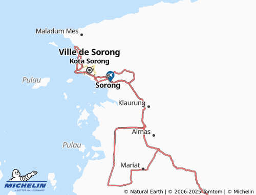 MICHELIN Sorong Timur map - ViaMichelin