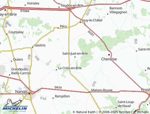 MICHELIN-Landkarte Saint-Just-en-Brie - ViaMichelin