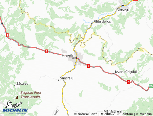 Mapa MICHELIN Huedin - ViaMichelin