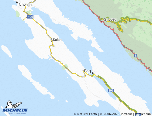 MICHELIN-Landkarte Bošana - ViaMichelin