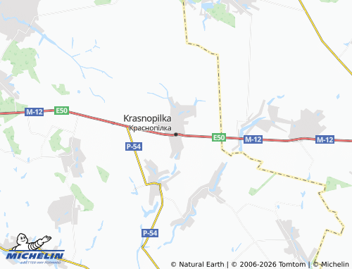 MICHELIN Krasnopilka map - ViaMichelin