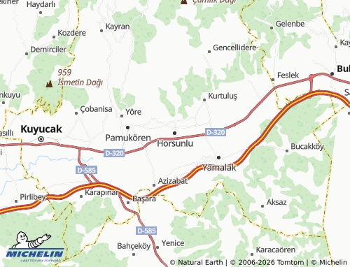 MICHELIN Horsunlu map - ViaMichelin