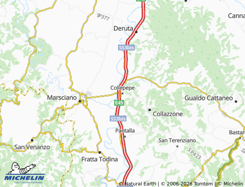 MICHELIN-Landkarte Collepepe - ViaMichelin