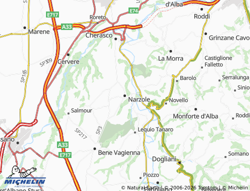 Mapa MICHELIN Narzole - ViaMichelin