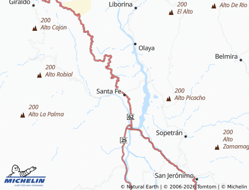 Mappa MICHELIN Santa Fe - ViaMichelin