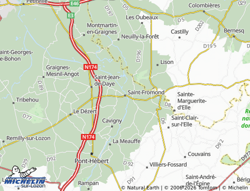 MICHELIN Saint-Fromond map - ViaMichelin