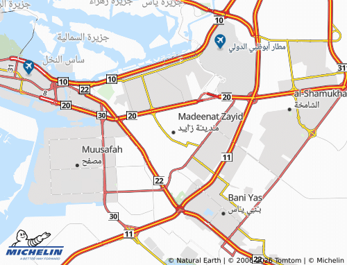 MICHELIN Zayed City map - ViaMichelin