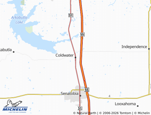 Mapa MICHELIN Coldwater - ViaMichelin