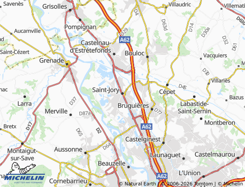 Carte MICHELIN Saint-Jory - ViaMichelin